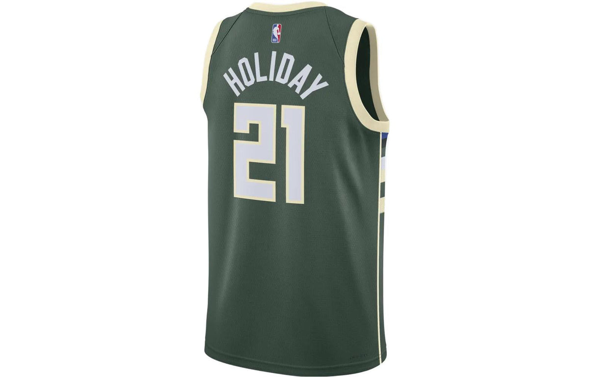 Nike Dri-FIT NBA Milwaukee Bucks Jrue Holiday Icon Edition Swingman Jersey | Green #21 | 2022/23 | DN2012-326