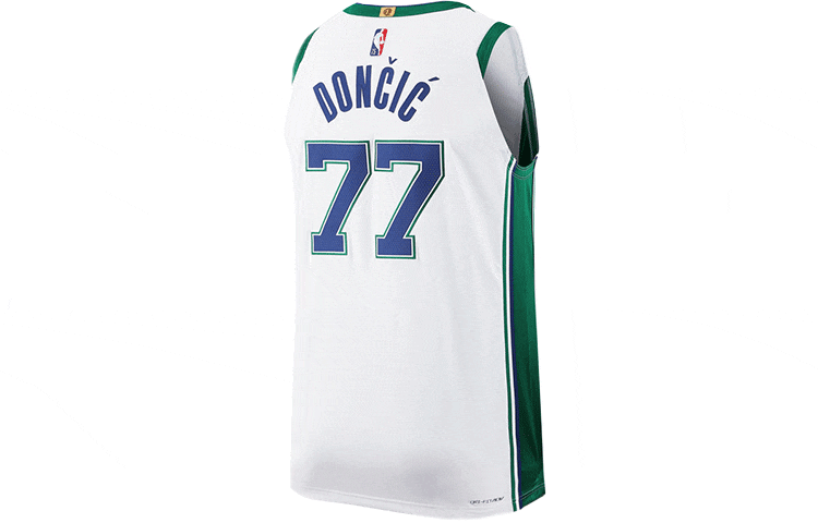 Nike x NBA Dallas Mavericks Luka Doncic #77 Swingman Jersey – White / Green (DB3628-100)
