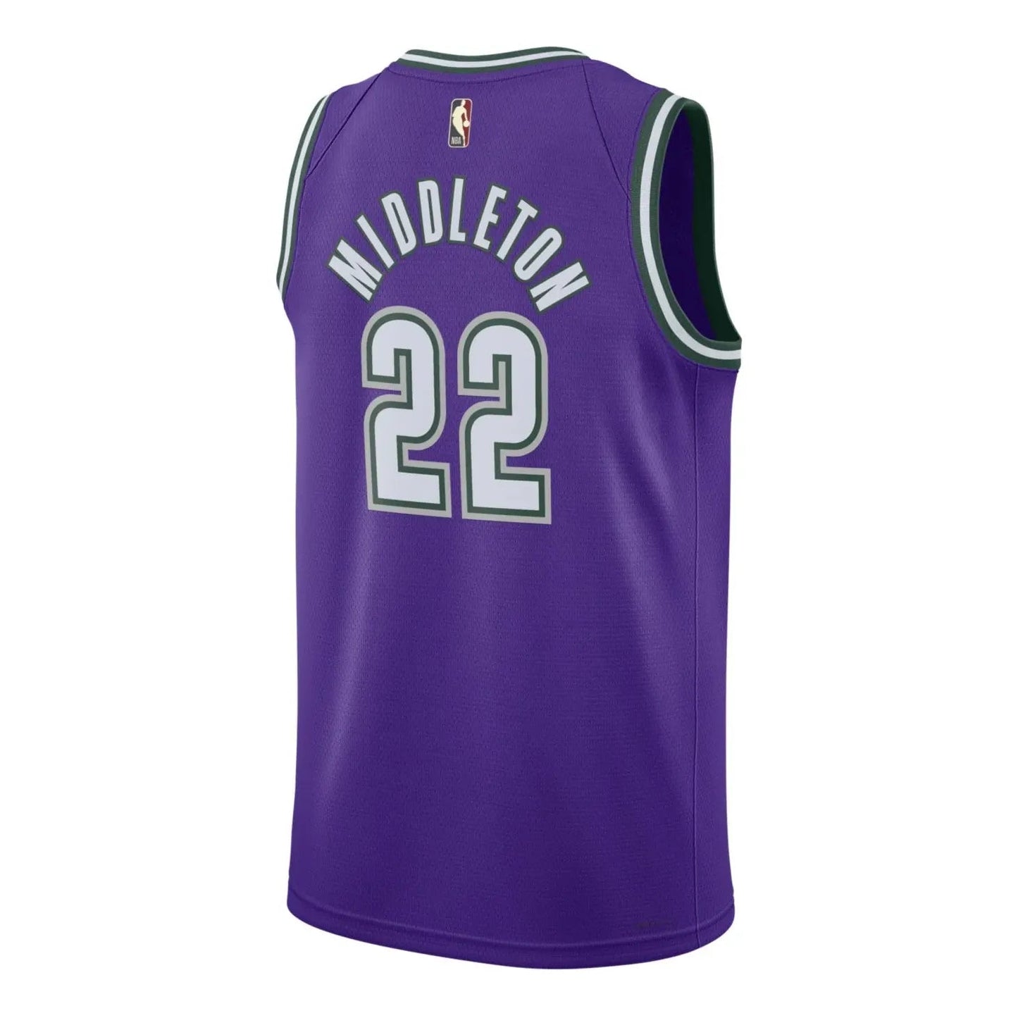 Nike NBA Milwaukee Bucks Khris Middleton #22 Classic Edition Swingman Jersey – Purple/Green (DO9450-506)