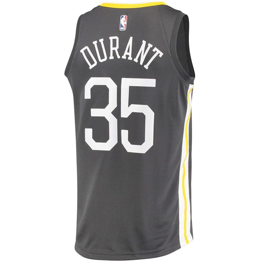 Nike NBA Kevin Durant #35 Golden State Warriors 'The Town' Statement Edition Authentic Jersey – Anthracite/Gold (AV2654-061)