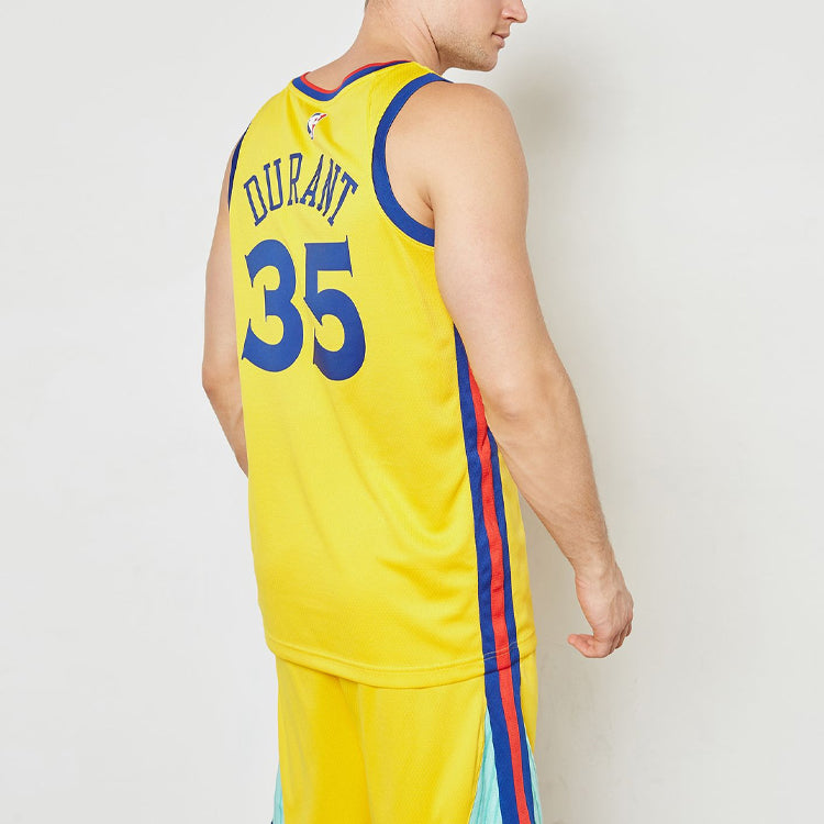 Nike NBA Golden State Warriors Kevin Durant #35 City Edition Swingman Jersey – 912101-729 'Yellow'