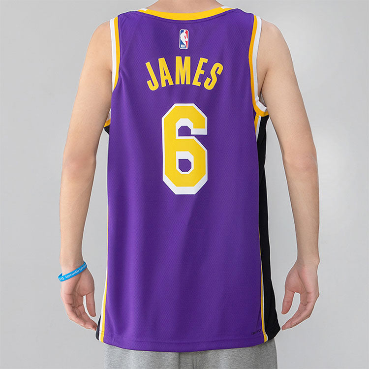Nike NBA Los Angeles Lakers Icon Edition Swingman Jersey – LeBron James #6 – Purple | Style CV9481-513