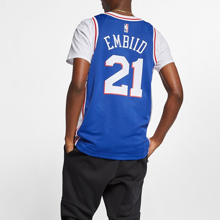Nike NBA Swingman Fan Edition Philadelphia 76ers #21 Joel Embiid Jersey – Royal Blue | 864501-497