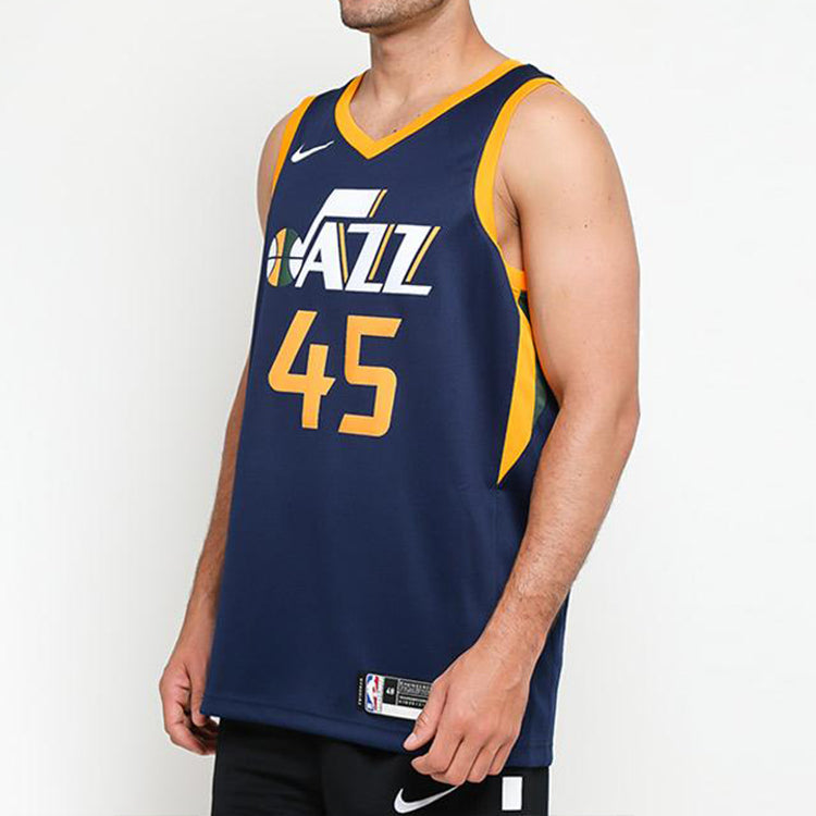Nike NBA Utah Jazz Donovan Mitchell #45 Swingman Jersey – Navy/Gold (864513-425)