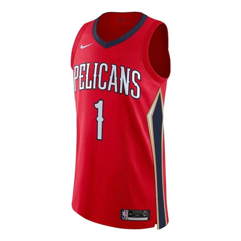 Nike NBA New Orleans Pelicans Zion Williamson #1 Icon Edition Swingman Jersey 'Red' AV2674-658