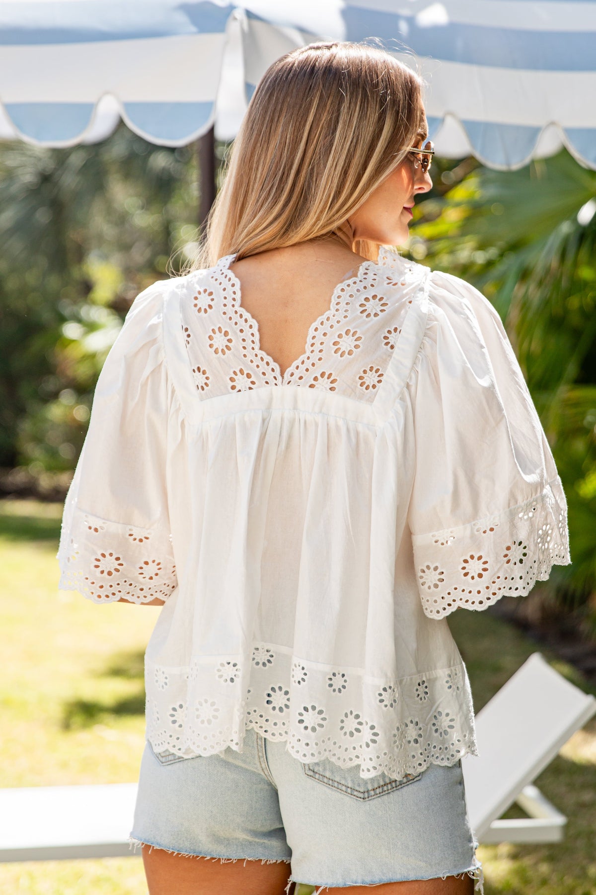 Sweet Daisy Eyelet Blouse