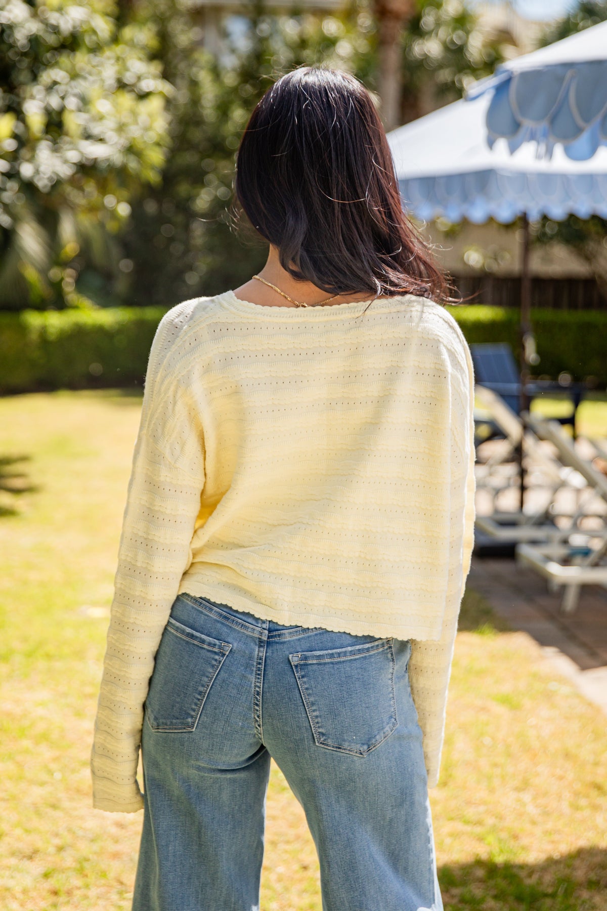 On The Daily Yellow Knit Cardigan