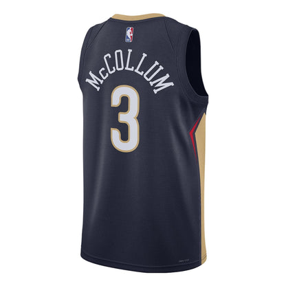 Nike NBA New Orleans Pelicans CJ McCollum #3 Icon Edition Swingman Jersey DN2014-424