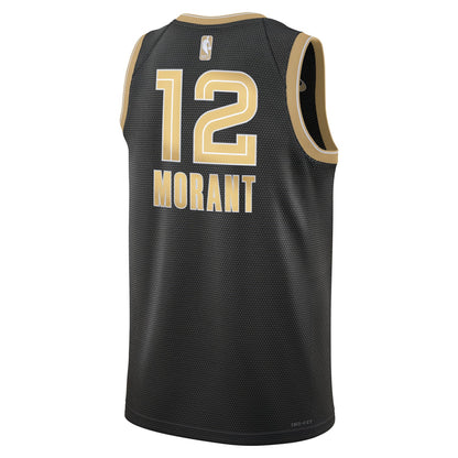 Nike Dri-FIT NBA Memphis Grizzlies Ja Morant 2024 Select Series Swingman Jersey | Black & Gold #12 | FN5915-053