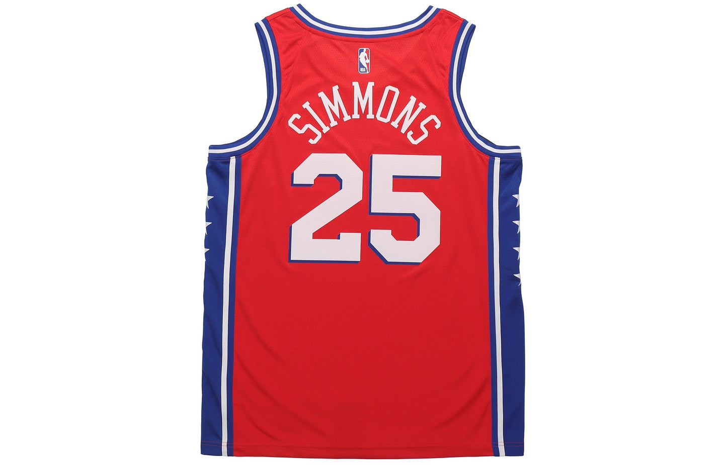 Nike x NBA Philadelphia 76ers Ben Simmons #25 Swingman Jersey – Red / Royal Blue (877219-658)