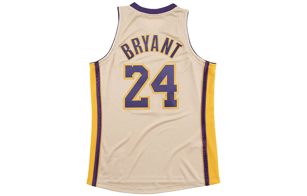 Mitchell & Ness Kobe Bryant #8 Los Angeles Lakers 2008-09 Premium Gold Swingman Jersey – Beige | NNBJBW18052-LALGOLD08KBR