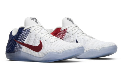 Nike Kobe 11 Elite Low 'USA' – White / University Red / Deep Royal Blue | 822675-184