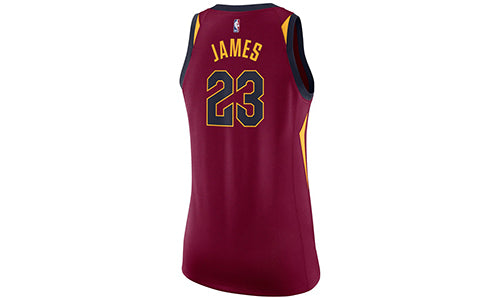 Nike NBA Women's Cleveland Cavaliers LeBron James #23 Icon Edition Swingman Jersey – Wine / Gold / Black (867018-677)