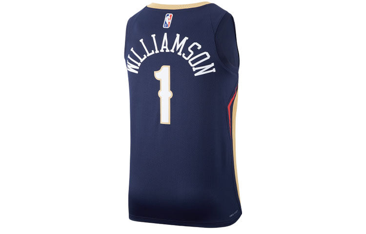 Nike NBA New Orleans Pelicans #1 Icon Edition Swingman Jersey – College Navy / Club Gold (DB3581-419)