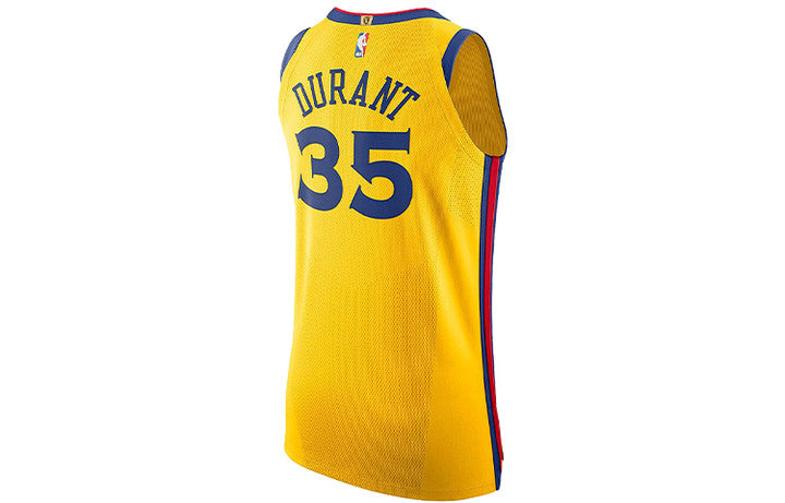 Nike NBA Golden State Warriors City Edition AU Jersey – Kevin Durant #35 Yellow (AH6052-729)