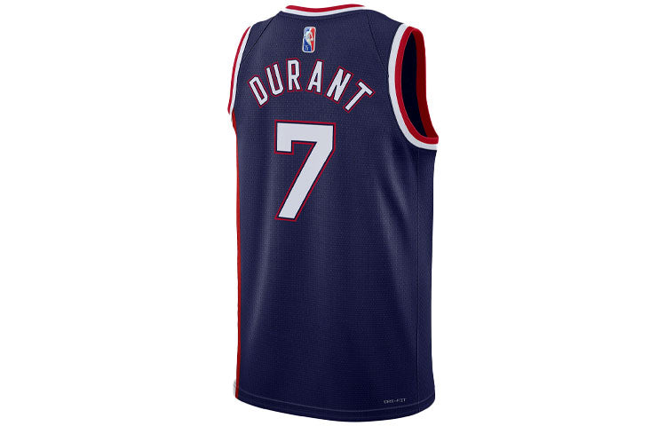 Nike NBA Kevin Durant #7 Brooklyn Nets 75th Anniversary Classic Edition Swingman Jersey – Navy Blue (DB4018-492)