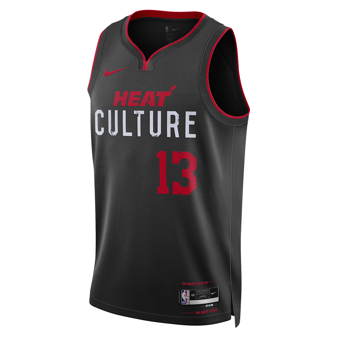 Nike Dri-FIT NBA Miami Heat 2023/24 City Edition Swingman Jersey – Bam Adebayo #13 | Black | DX8508-012