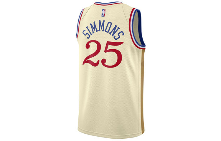 Nike NBA Philadelphia 76ers Ben Simmons #25 City Edition Swingman Jersey White AV4664-281