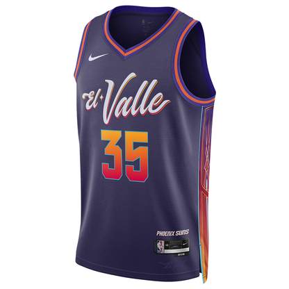 Nike x NBA Phoenix Suns Kevin Durant #35 City Edition Swingman Jersey – 'El Valle' Purple / Orange (DX8516-539)