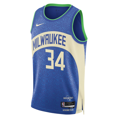 Nike Dri-FIT Swingman Jersey – Milwaukee Bucks Giannis Antetokounmpo #34 (2023/24 City Edition “Deer District”)