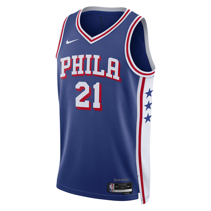 Nike Joel Embiid Philadelphia 76ers 2023/24 Icon Edition Swingman Jersey #21 – Blue (DX8620-401)