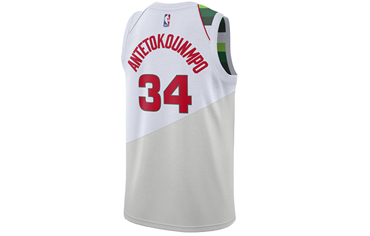 Nike NBA Authentic Jersey – Milwaukee Bucks Giannis Antetokounmpo #34 (2018/19 Earned Edition, White)