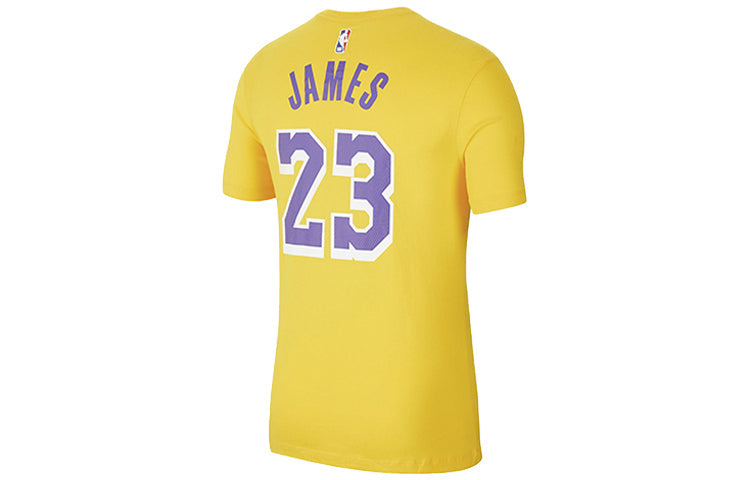 Nike Dri-FIT NBA Los Angeles Lakers LeBron James #23 T-Shirt – Yellow/Purple (AR4887-740)