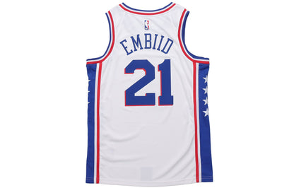 Nike NBA Philadelphia 76ers Joel Embiid SW Fan Edition Home Jersey | White #21 | CJ7677-103