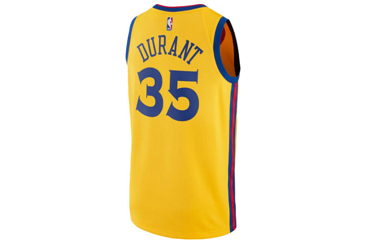 Nike NBA Golden State Warriors Kevin Durant #35 City Edition Swingman Jersey – 912101-729 'Yellow'