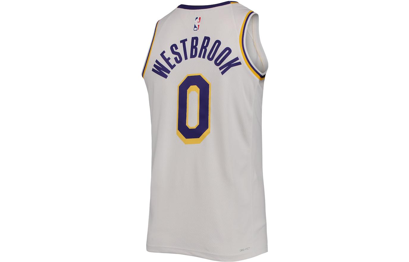 Nike NBA Swingman LA Lakers #0 Russell Westbrook Jersey – White | CW3595-108