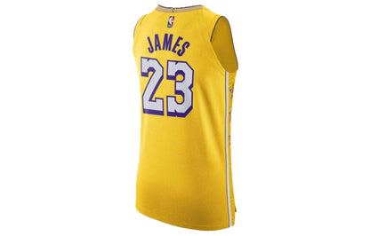 Nike NBA Los Angeles Lakers City Edition AU Authentic Jersey – LeBron James – Yellow (2019-20) | Style AV4583-728