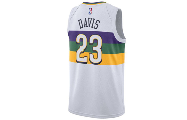 Nike NBA Anthony Davis New Orleans Pelicans 2018/19 City Edition SW Fan Jersey #23 – White (AJ4628-101)