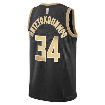 Nike Dri-FIT NBA Swingman Jersey – Milwaukee Bucks Giannis Antetokounmpo | 2024 Select Series 'Black Gold' (FN5911-053)