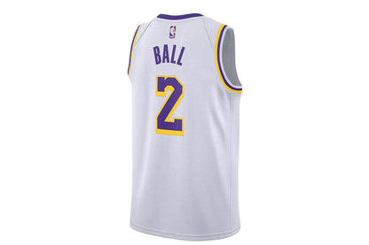Nike NBA Los Angeles Lakers Lonzo Ball #2 Association Edition Swingman Jersey 'White' AA7101-100