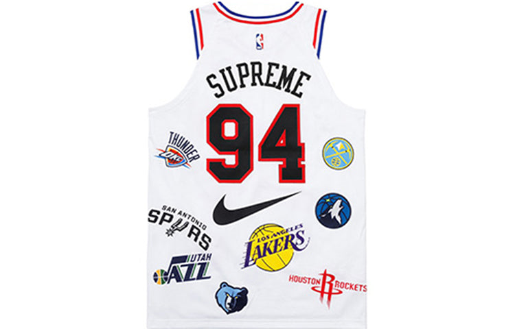 Nike x Supreme NBA Teams Authentic Jersey ‘White’ – AQ4228-100