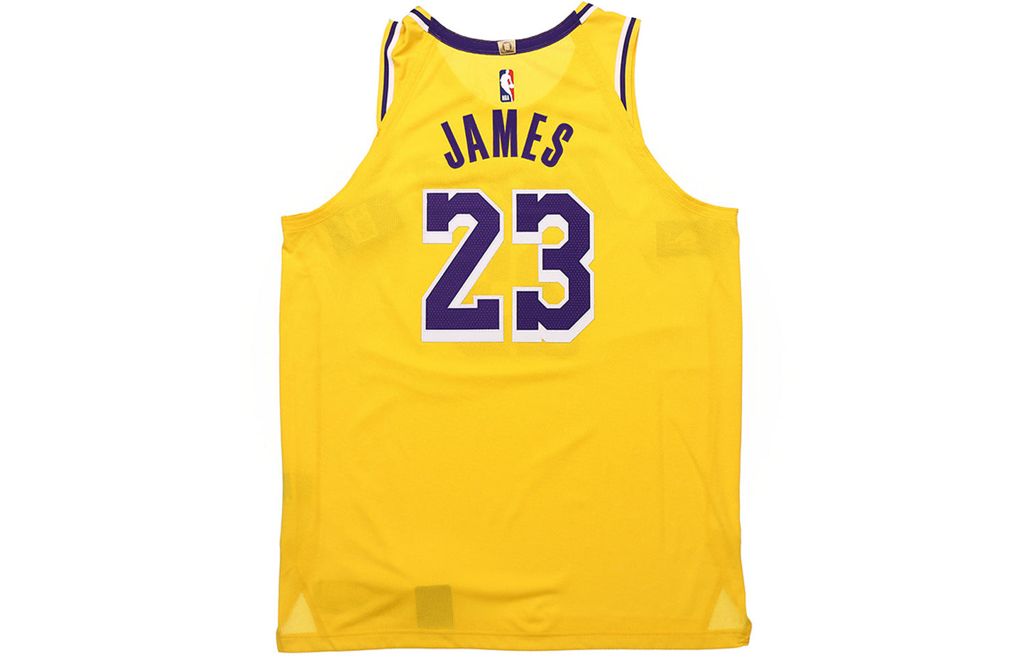 Nike NBA Los Angeles Lakers LeBron James #23 Connected Authentic Jersey 'Yellow' AA7265-735