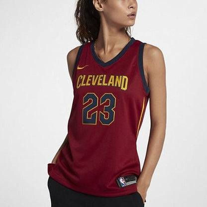 Nike NBA Women's Cleveland Cavaliers LeBron James #23 Icon Edition Swingman Jersey – Wine / Gold / Black (867018-677)