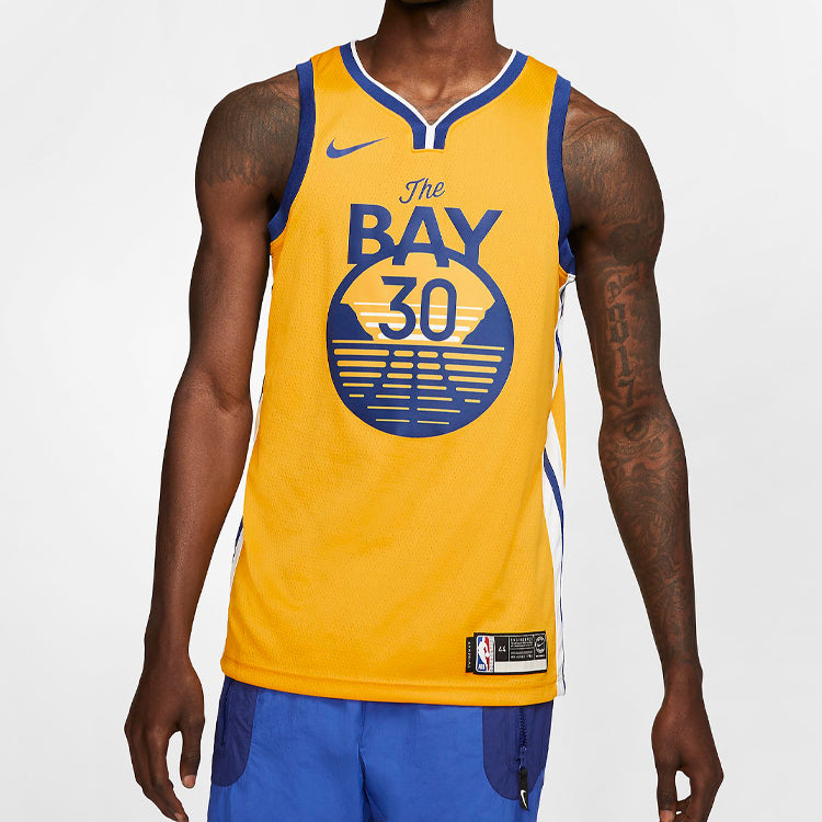 Nike NBA Golden State Warriors Stephen Curry Icon Edition Swingman Jersey – #30 Gold (AT9799-731)