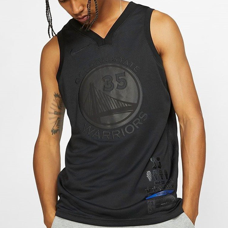 Nike NBA Golden State Warriors MVP Connected Jersey – Kevin Durant #35 Black (BQ5411-010)