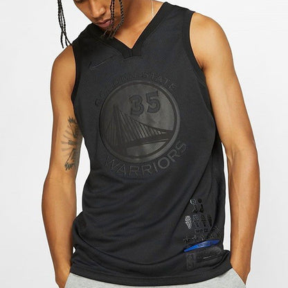 Nike NBA Golden State Warriors MVP Connected Jersey – Kevin Durant #35 Black (BQ5411-010)