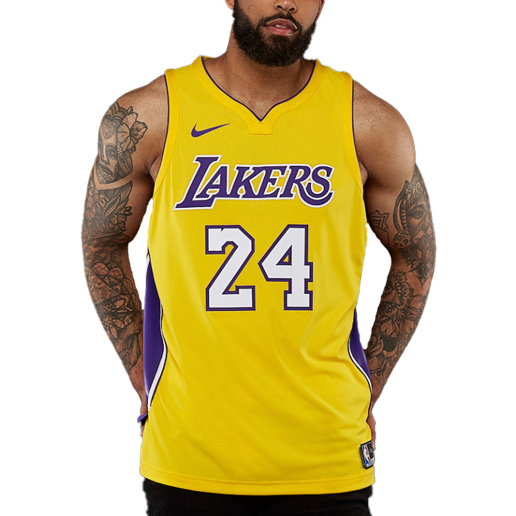 Nike NBA Los Angeles Lakers Kobe Bryant Icon Edition Authentic Player Edition Jersey | Yellow #24 | AQ2107-728