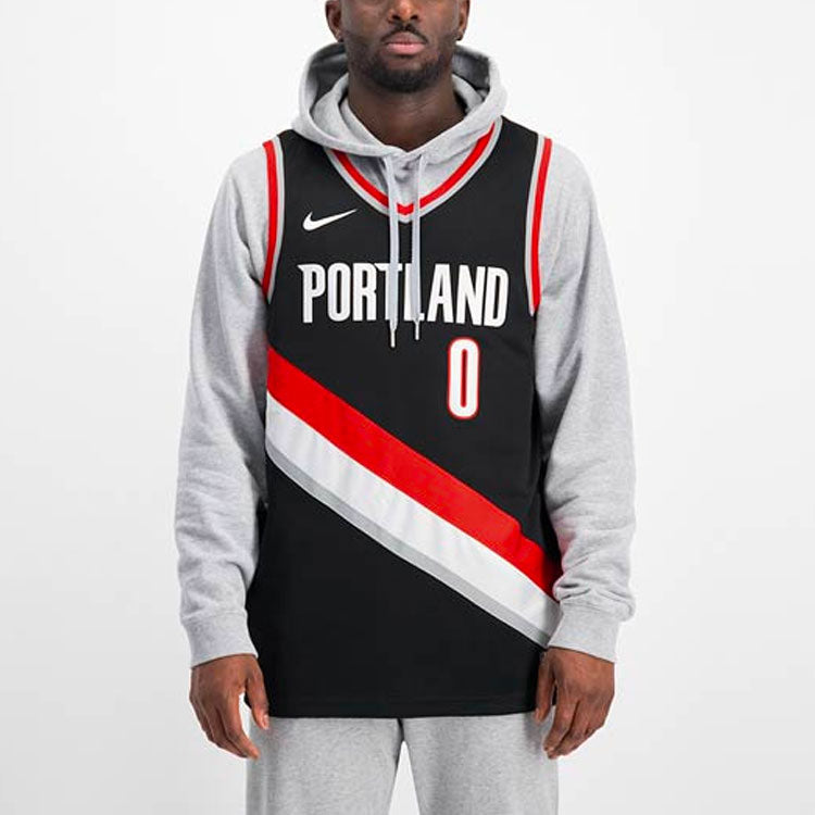 Nike NBA Portland Trail Blazers SW Fan Edition Jersey – Damian Lillard #0 Black (CW3680-010)