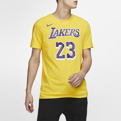 Nike Dri-FIT NBA Los Angeles Lakers LeBron James #23 T-Shirt – Yellow/Purple (AR4887-740)