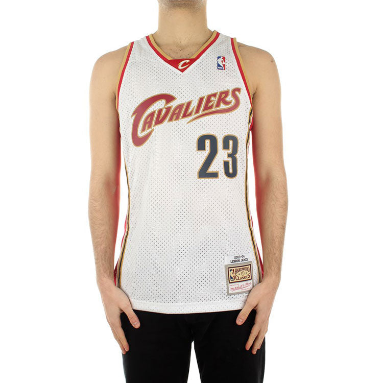 Mitchell & Ness NBA LeBron James #23 Cleveland Cavaliers 2003/04 Swingman Jersey – White (SMJYCP19209)