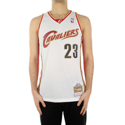 Mitchell & Ness NBA LeBron James #23 Cleveland Cavaliers 2003/04 Swingman Jersey – White (SMJYCP19209)