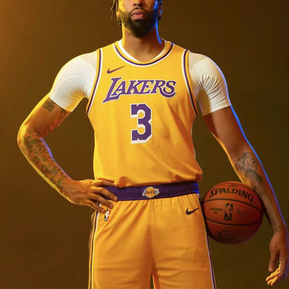 Nike NBA Los Angeles Lakers Anthony Davis SW Fan Edition Jersey | Yellow #3 | 2019/20 | CW3669-728