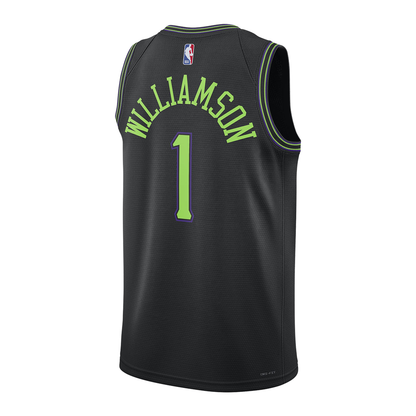 Nike Dri-FIT NBA Zion Williamson #1 'NOLA' City Edition Swingman Jersey – Anthracite/Volt (DX8511-012)