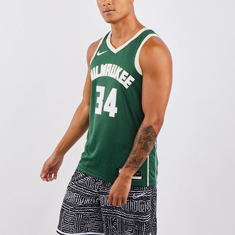 Nike NBA SW Fan Edition 19-20 Milwaukee Bucks Giannis Antetokounmpo #34 Jersey – Green CW3672-329