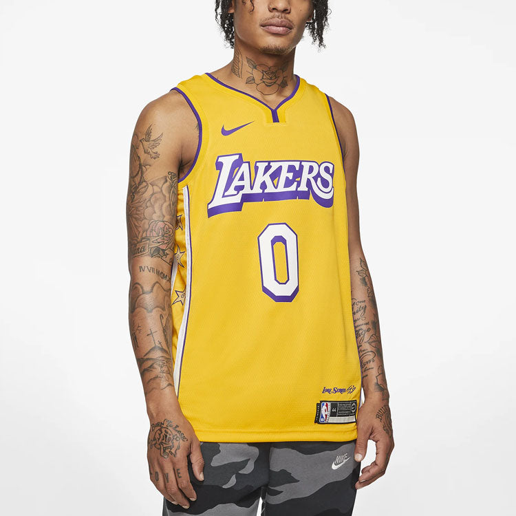 Nike NBA LA Lakers Kyle Kuzma #0 Lore Series Swingman Jersey – Yellow (AV4646-728)