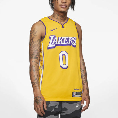 Nike NBA LA Lakers Kyle Kuzma #0 Lore Series Swingman Jersey – Yellow (AV4646-728)